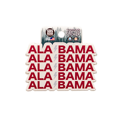    Alabama Repeat Design Rugged Sticker