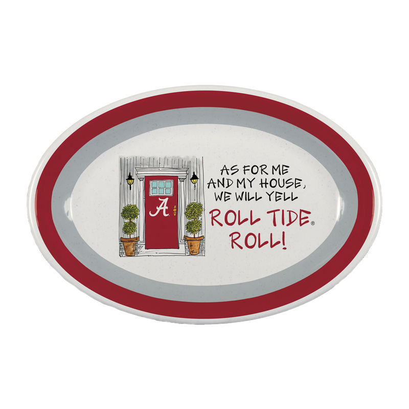 We Yell Roll Tide Oval Melamine Platter