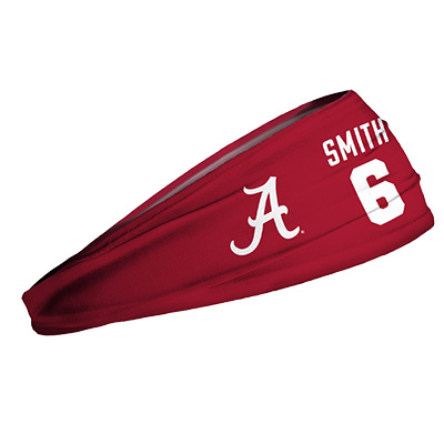 ALABAMA SCRIPT A DEVONTA SMITH #6 JERSEY HEADBAND