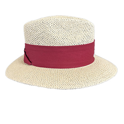 ALABAMA SCRIPT A STRAW FEDORA HAT