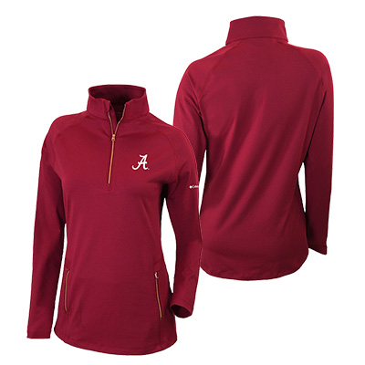 ALABAMA SCRIPT A OMNI-WICK OUTWARD NINE 1/4 ZIP PULLOVER