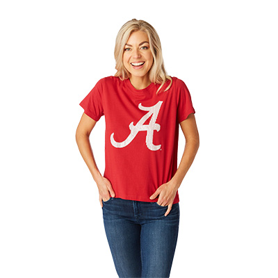 Alabama Script A Sequin Shirt