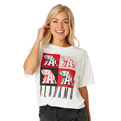 ALABAMA ELEPHANT POP ART BOYFRIEND T-SHIRT