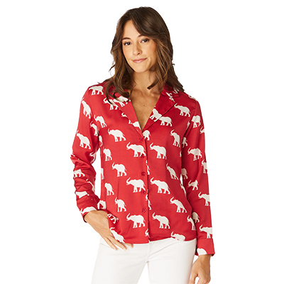 Clearance - Alabama Elephant Button Up Long Sleeve Shirt