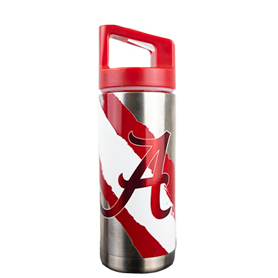 Alabama Script A Paint Splatter  Water Bottle With Straw