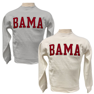 Bama Glitter Big Cotton Crew Sweatshirt