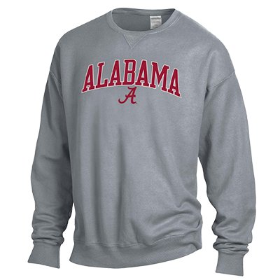 ALABAMA OVER SCRIPT A COMFORT WASH FLEECE CREW