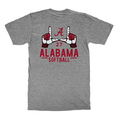 ALABAMA SOFTBALL TEAM 27 BATTING GLOVES T-SHIRT