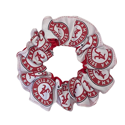Alabama Script A Color Pony Scrunchie