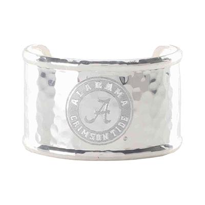 Alabama Circle Logo Rimmed Engraved Cuff Bracelet