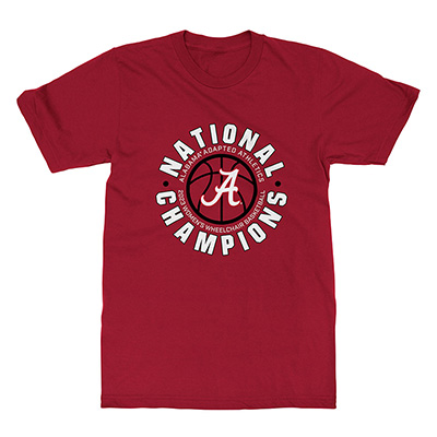        ALABAMA ADAPTED ATHLETICS 2023 WOMEN'S WHEELCHAIR BASKETBALL NATIONAL CHAMPIONS T-SHIRT