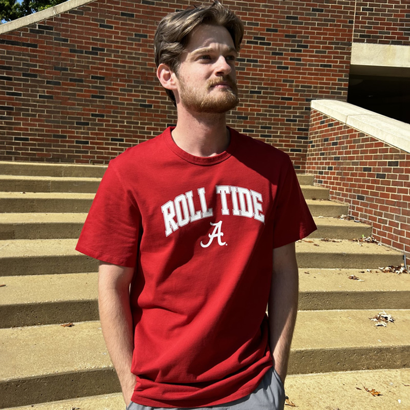 Alabama Roll Tide Over Script A Cotton Jersey T-Shirt (SKU 13861704311)