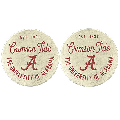 Alabama Crimson Tide Howler Thirsty Car Coaster 2 Pack