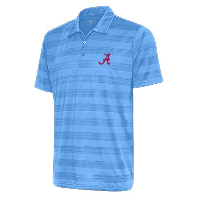 Alabama Script A Tonal Stripe Compass Polo