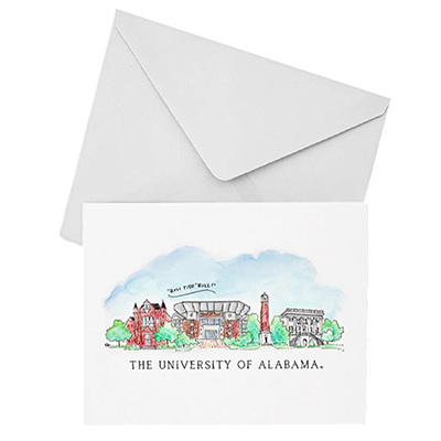 University Of Alabama Skyline Boxed Notecards