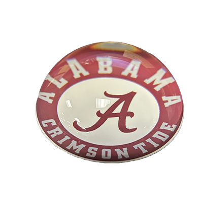 ALABAMA CIRCLE LOGO ROUND DOME CRYSTAL PAPERWEIGHT