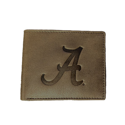 Alabama Script A Zulu Leather Bifold Wallet