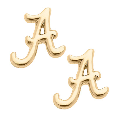 Alabama Script A Stud Earrings
