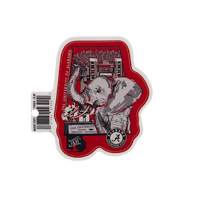    Alabama Elephant Stadium Collage Sticker
