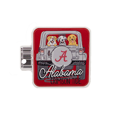    Alabama Jeep With Dogs Sticker