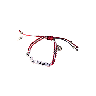 Alabama Box Braid Bracelet With Words - main view