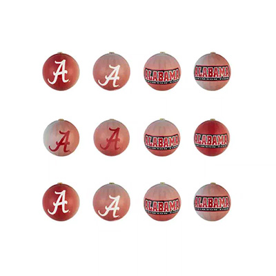 University Of Alabama 12 Piece Ornament Set