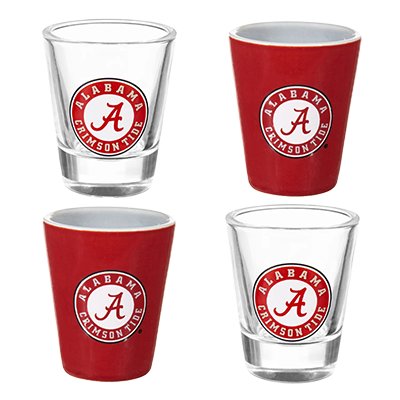 Unviersity Of Alabama Set Of 4 Shot Glasses