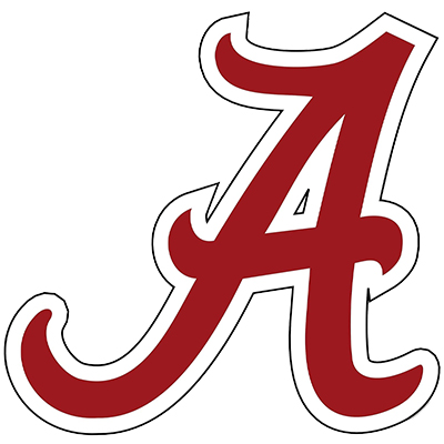 Alabama Script A Shape Cutout Pennant