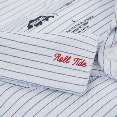 ALABAMA ROLL TIDE STRIPE POLO