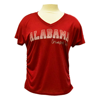 Alabama Crimson Tide Lady Ruched V-Neck Shirt