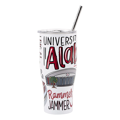 Alabama Icon Tumbler With Straw