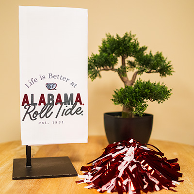 Life Is Better Collegiate Alabama Tea Towel