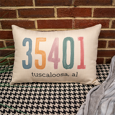 35401 Tusacaloosa AL Pastel Pillow