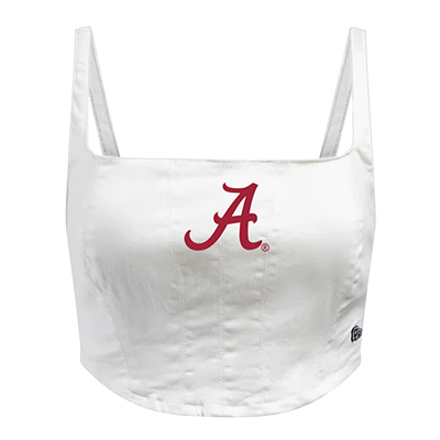 Alabama Script A Denim Corset
