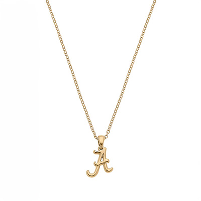 Alabama Script A Necklace