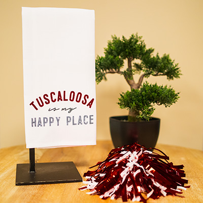 Tuscaloosa Is My Happy Place Tea Towel