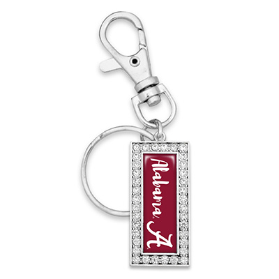 Alabama Crimson Tide Script Logo Keychain