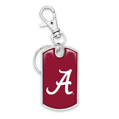 Alabama Crimson Tide Dog Tag Keychain