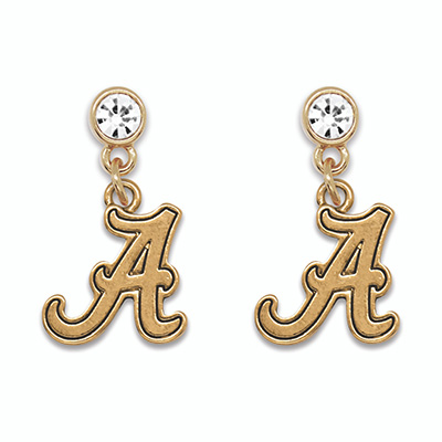 Alabama Crimson Tide Lydia Script A Earrings