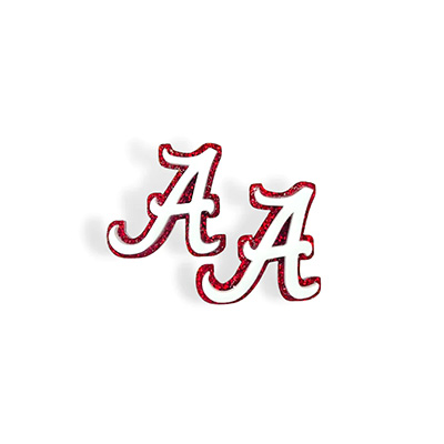 Alabama Script A Stud Earrings