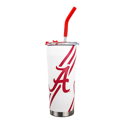 ALABAMA CRIMSON TIDE STRAW TUMBLER