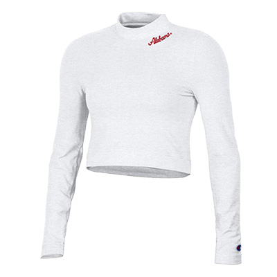 Alabama Basketball Collection Fitted Long Sleeve Mock Crop