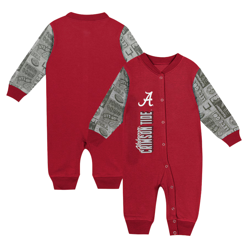 Crimson Tide Play Book Long Sleeve Coverall - main view