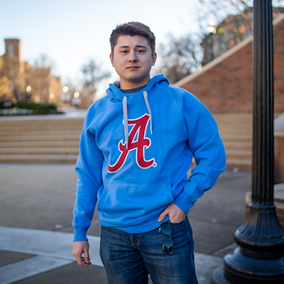 ALABAMA SCRIPT A APPLIQUE VICTORY PULLOVER HOOD