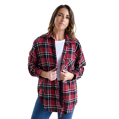Alabama Meyer Mascot Oversized Plaid Shirt