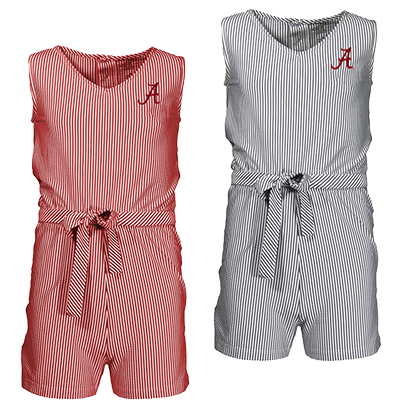 Alabama Script A Sophia Seer Sucker Romper