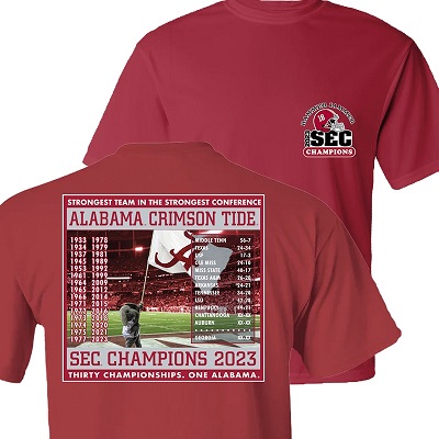 Alabama SEC 2023 Champions Longest History T Shirt