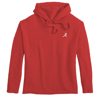 Kelli French Terry Pullover Hoodie With Script A