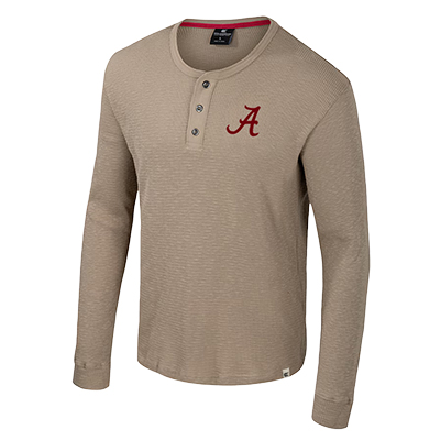 Alabama Script A Great Outdoors Sweater Waffle Henley