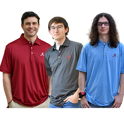 Alabama Script A Tesseract Performance Jersey Polo
